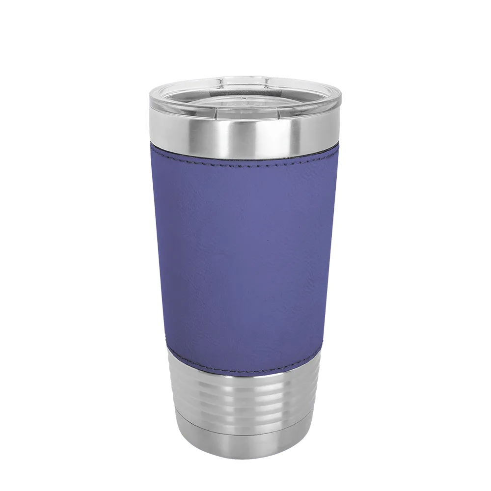 Polar Camel Leatherette Tumbler 20 oz Stainless Steel Purple 