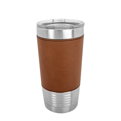 Polar Camel Leatherette Tumbler 20 oz Stainless Steel Rawhide 