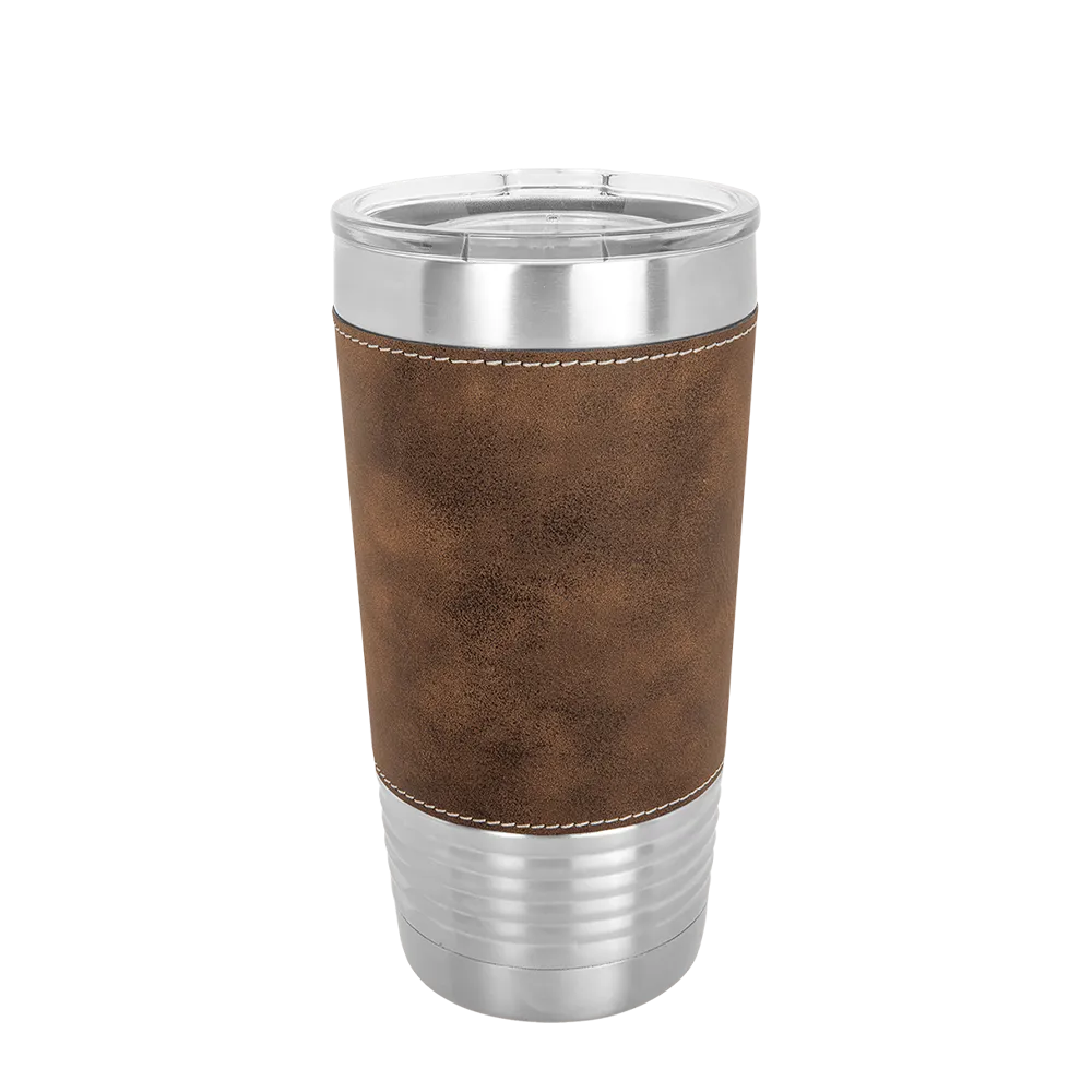 Polar Camel Leatherette Tumbler 20 oz Stainless Steel Rustic 