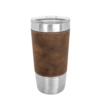 Polar Camel Leatherette Tumbler 20 oz Stainless Steel Rustic 