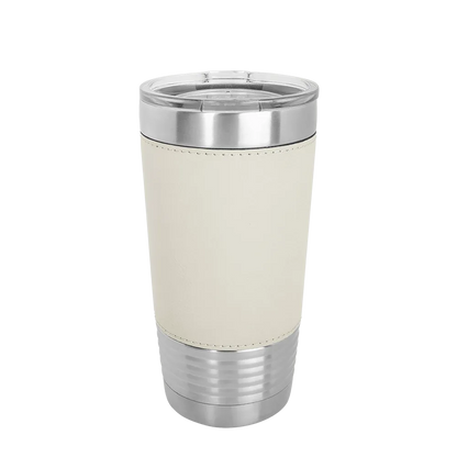 Polar Camel Leatherette Tumbler 20 oz Stainless Steel White 