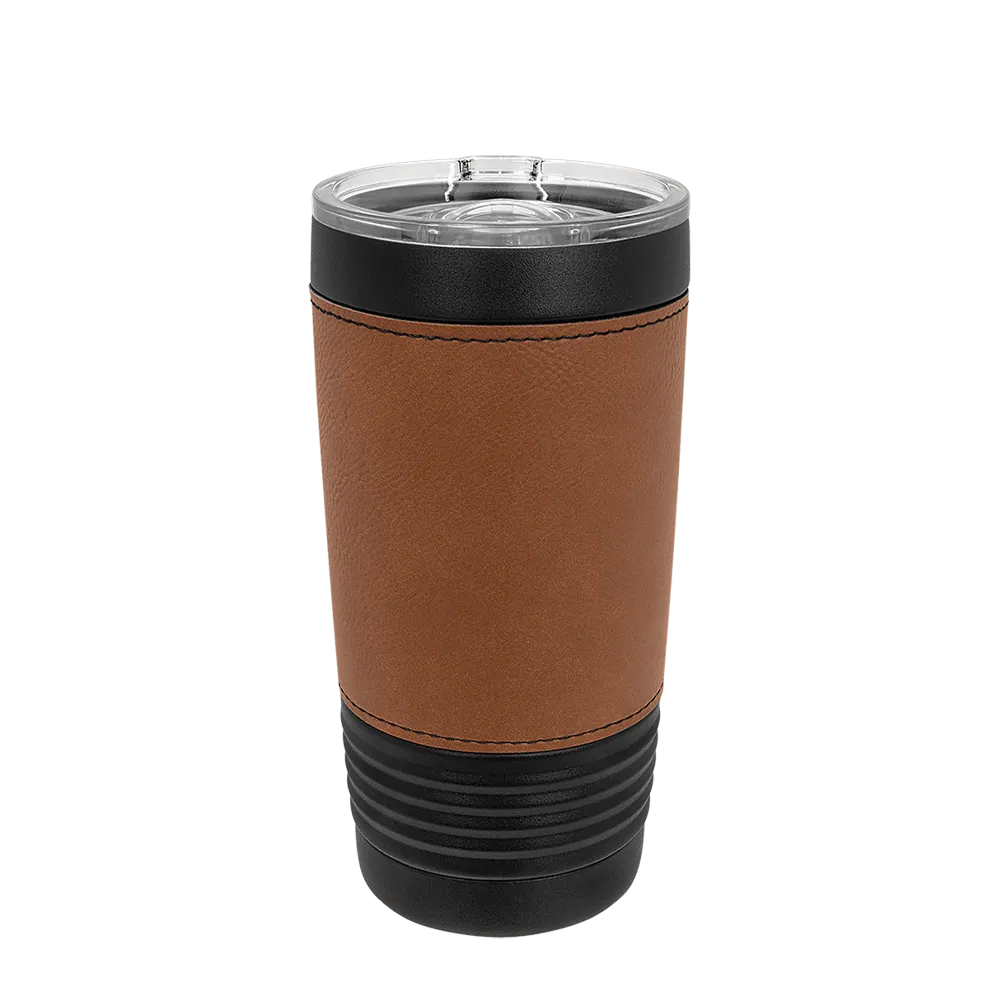 Polar Camel Leatherette and Black Tumbler 20 oz Rawhide 