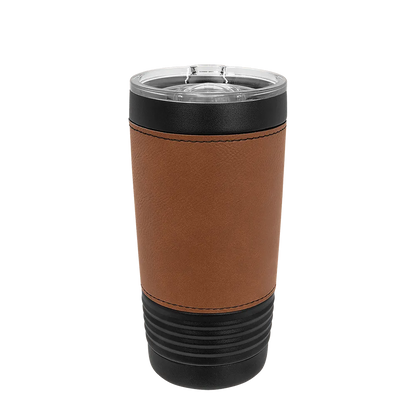 Polar Camel Leatherette and Black Tumbler 20 oz Rawhide 