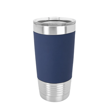 Polar Camel Tumbler with Silicone Grip 20 oz Stainless Steel Navy Blue 