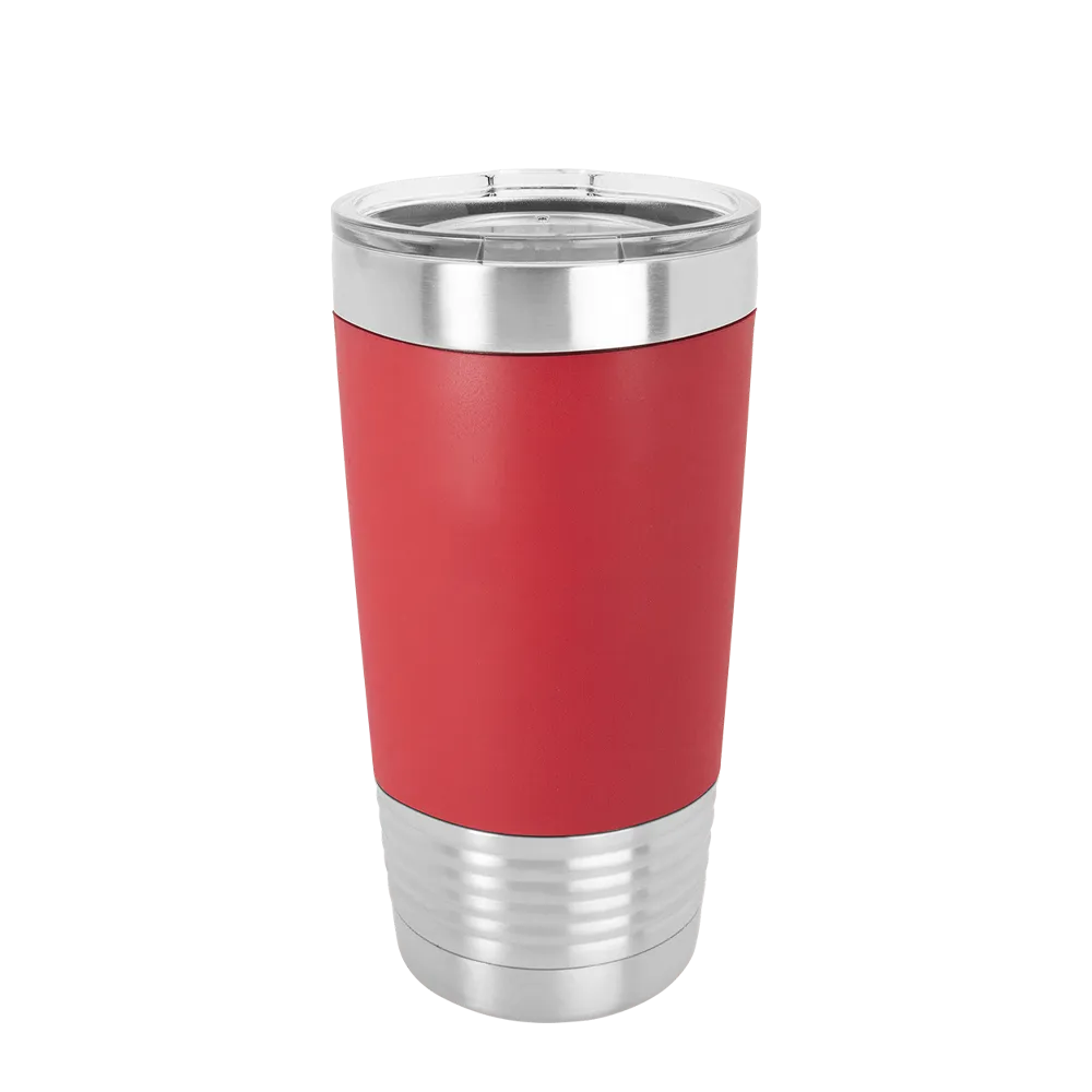 Polar Camel Tumbler with Silicone Grip 20 oz Stainless Steel Red 