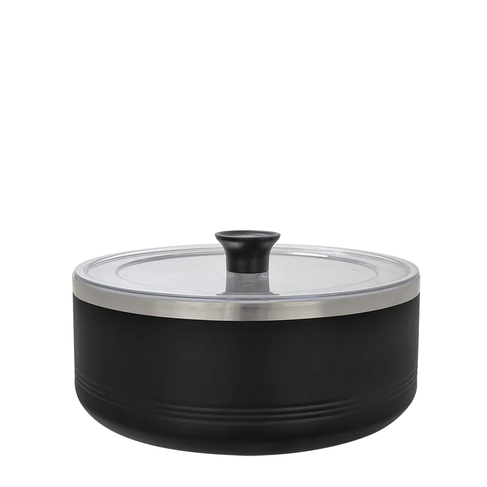 Polar Camel Serving Bowl with Lid 3 qt Black 