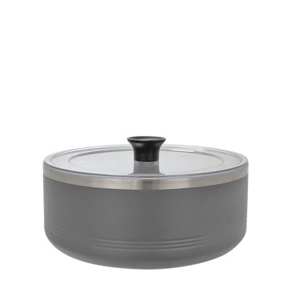 Polar Camel Serving Bowl with Lid 3 qt Grey 
