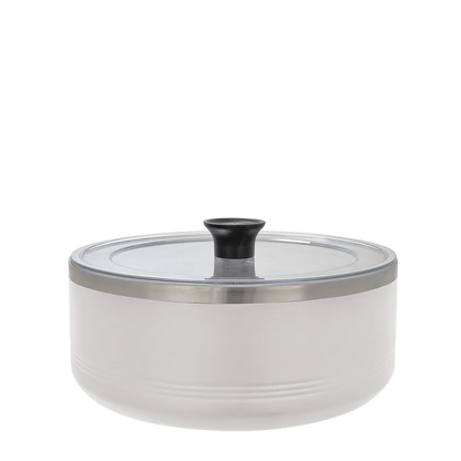 Polar Camel Serving Bowl with Lid 3 qt White 
