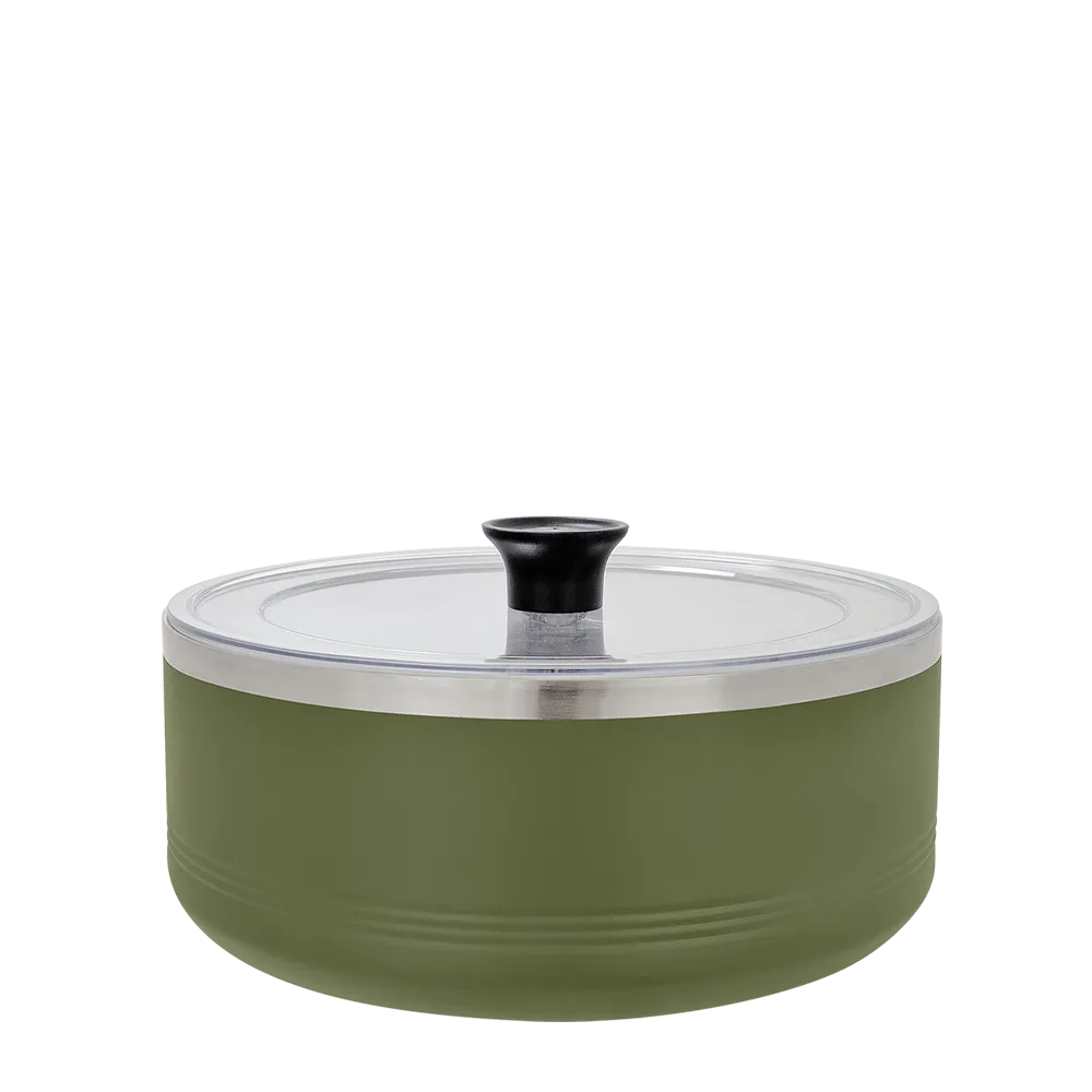Polar Camel Serving Bowl with Lid 3 qt Olive 