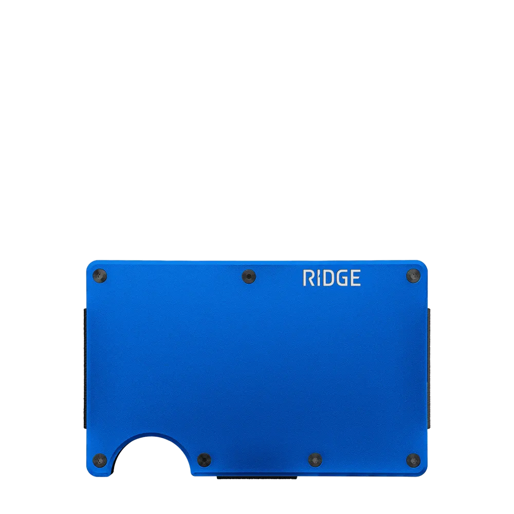 Ridge Aluminum Wallet with Cash Strap back view 