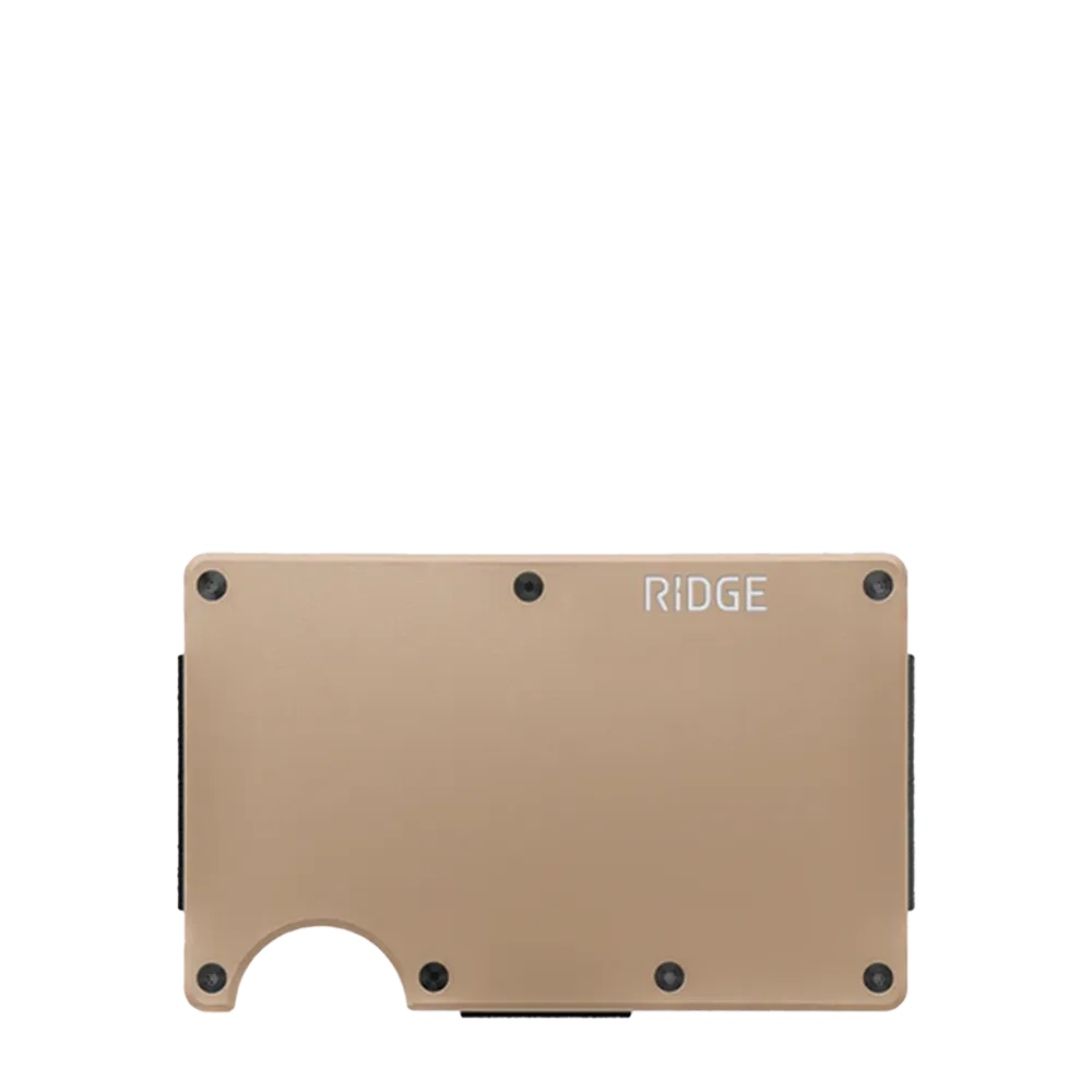 Ridge Aluminum Wallet with Cash Strap back view 