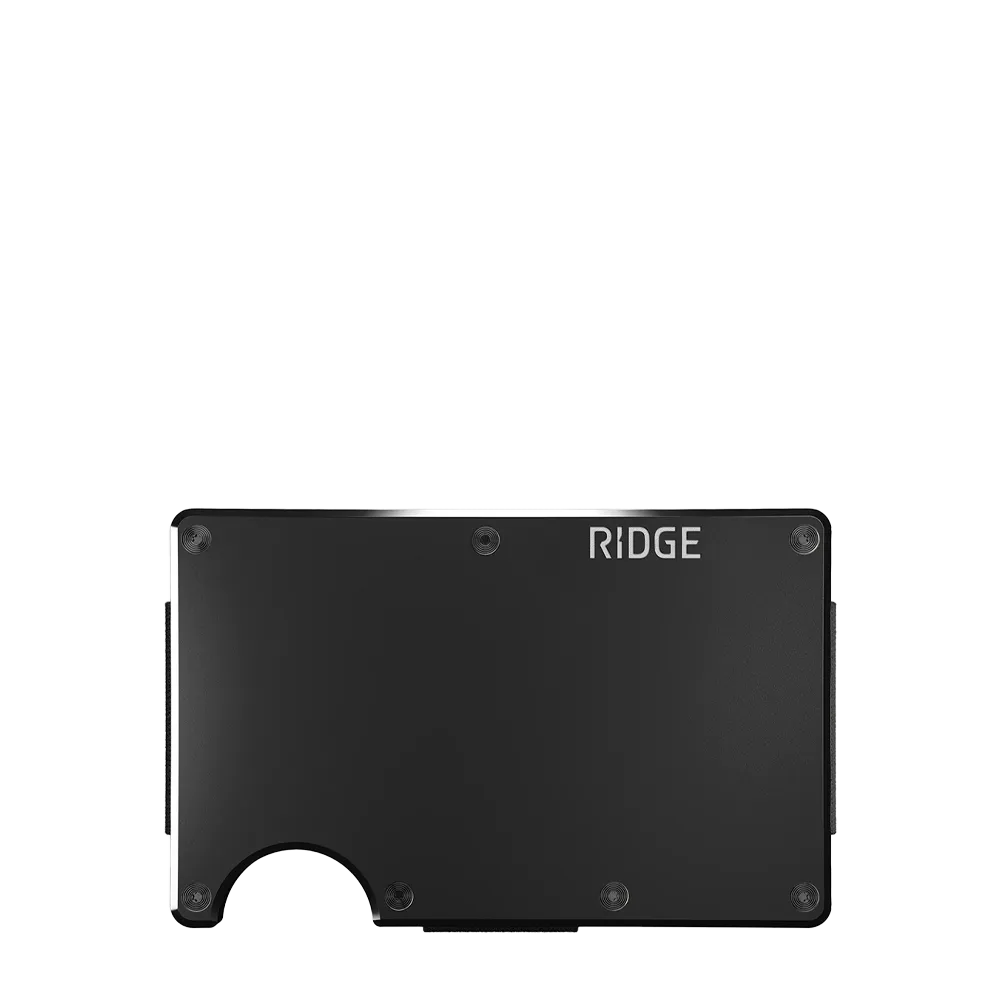 Ridge Aluminum Wallet with Cash Strap 