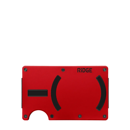 Front customization side of the The Ridge MagSafe Compatible Wallet in Rodeo Red 