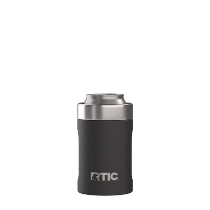 Back customization side of the RTIC Ultimate Can Cooler 12 oz in Black 
