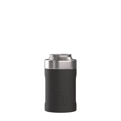 Front customization side of the RTIC Ultimate Can Cooler 12 oz in Black 