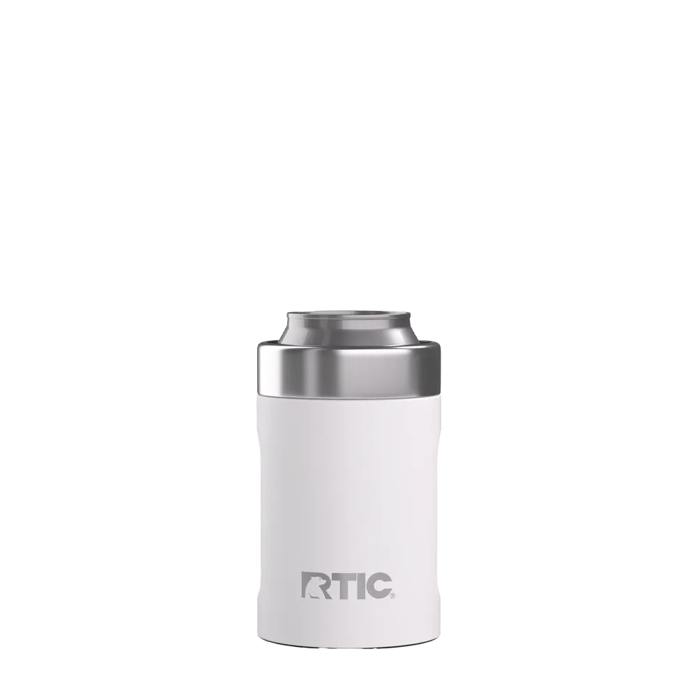 Back customization side of the RTIC Ultimate Can Cooler 12 oz in White 