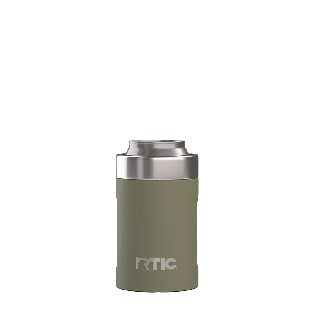 Back customization side of the RTIC Ultimate Can Cooler 12 oz in Olive 