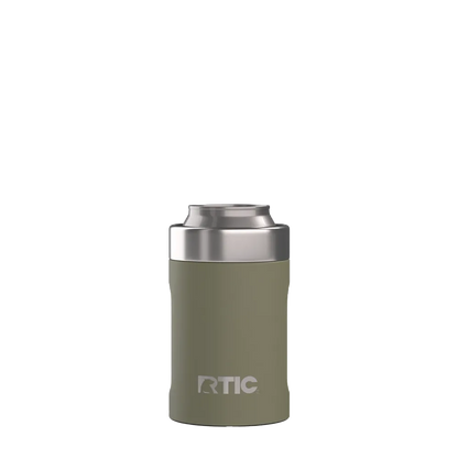 Back customization side of the RTIC Ultimate Can Cooler 12 oz in Olive 