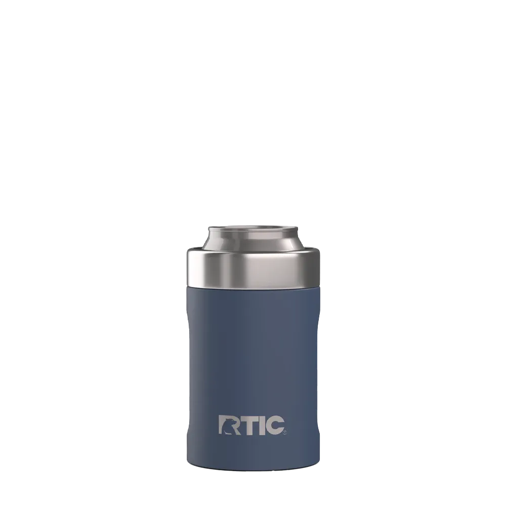 Back customization side of the RTIC Ultimate Can Cooler 12 oz in Navy 
