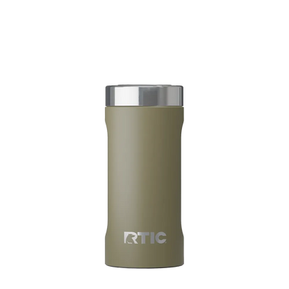 Back customization side of the RTIC Essential Can Cooler 24 oz in Olive 