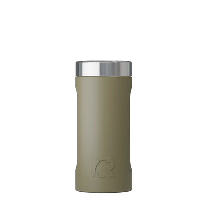 Front customization side of the RTIC Essential Can Cooler 24 oz in Olive 