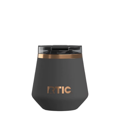 Back customization side of the RTIC Happy Hour Lowball Tumbler 8 oz in Light Black 