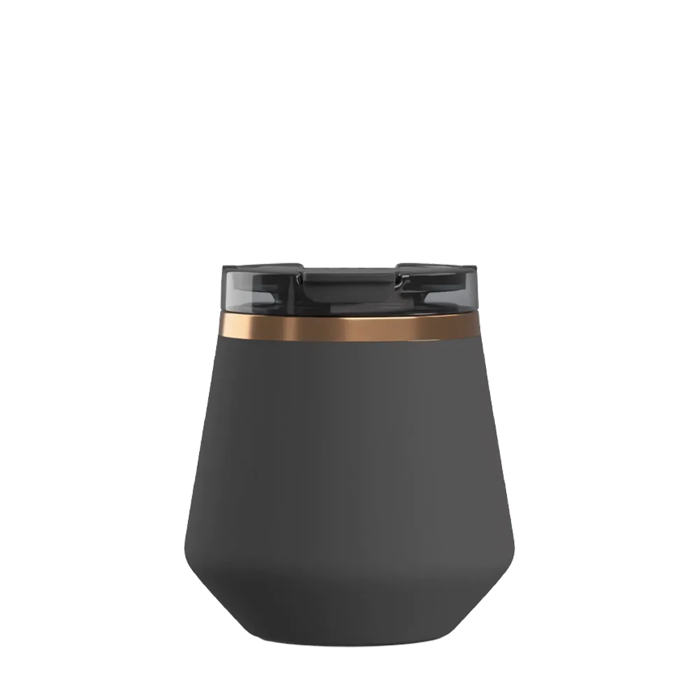 Front customization side of the RTIC Happy Hour Lowball Tumbler 8 oz in Light Black 