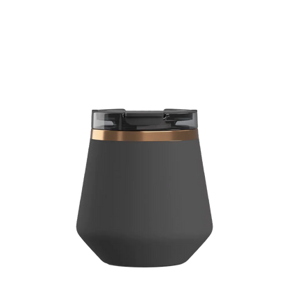 Front customization side of the RTIC Happy Hour Lowball Tumbler 8 oz in Light Black 