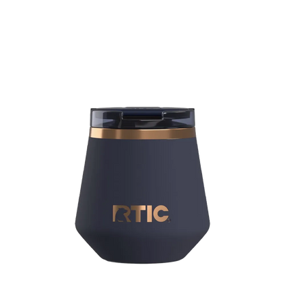 Back customization side of the RTIC Happy Hour Lowball Tumbler 8 oz in Dark Midnight Dust 