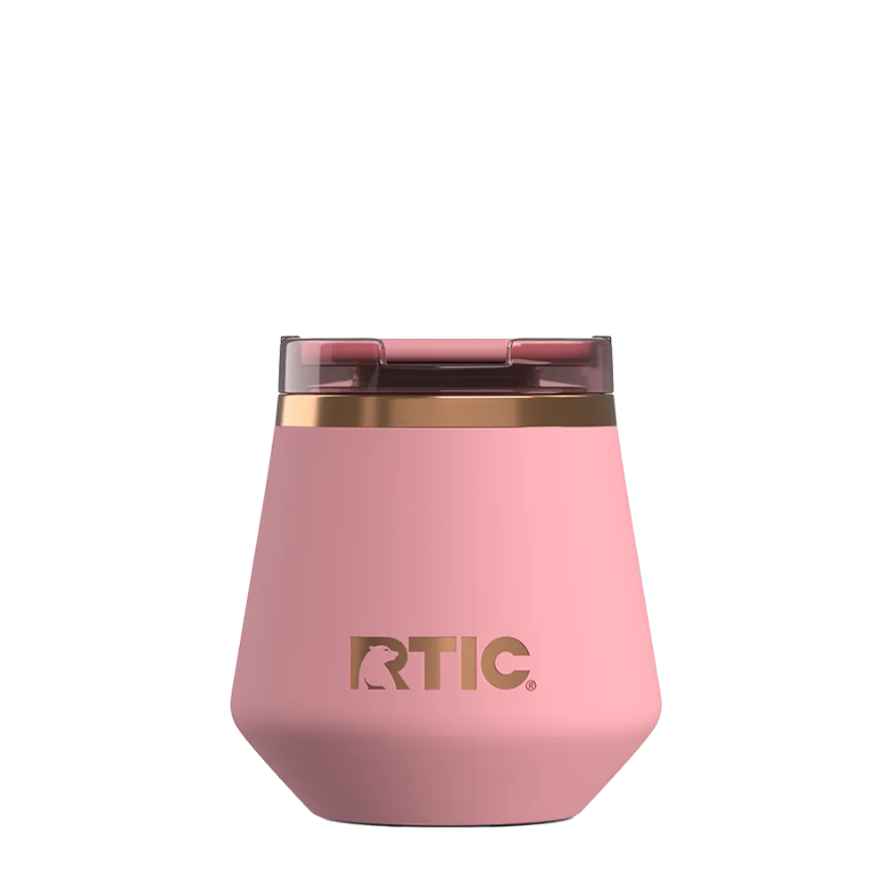Back customization side of the RTIC Happy Hour Lowball Tumbler 8 oz in Rosewater 