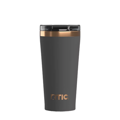 Back customization side of the RTIC Happy Hour Pint Tumbler 18 oz in Light Black 