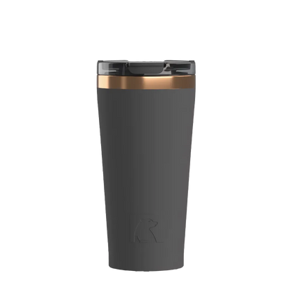 Front customization side of the RTIC Happy Hour Pint Tumbler 18 oz in Light Black 