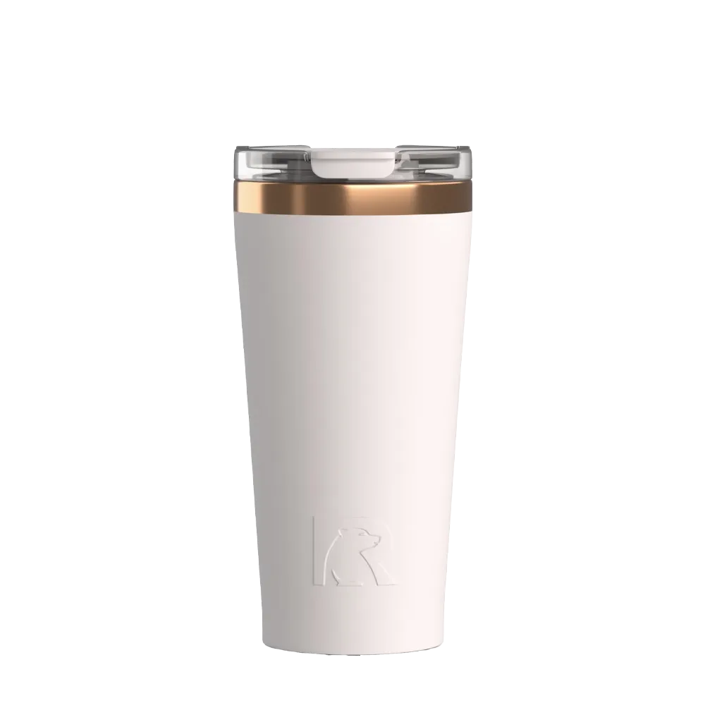 Front customization side of the RTIC Happy Hour Pint Tumbler 18 oz in Cool Gray 