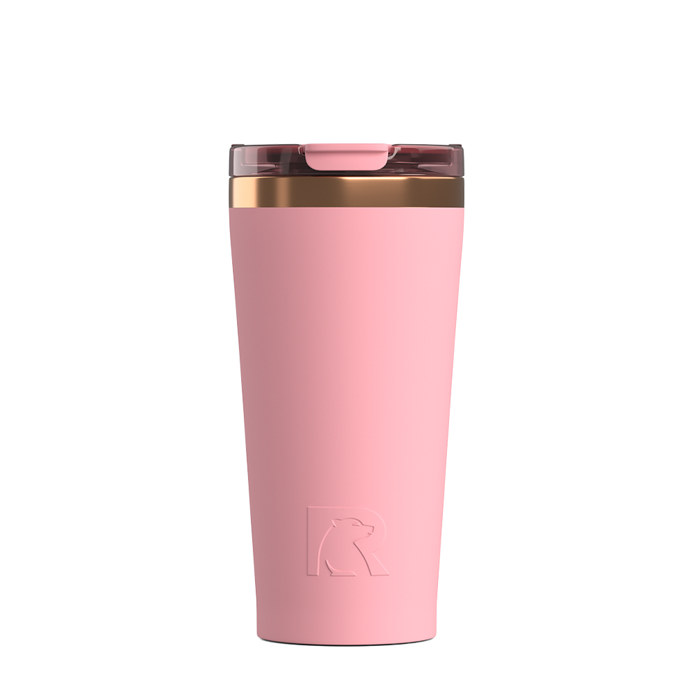Front customization side of the RTIC Happy Hour Pint Tumbler 18 oz in Rosewater 