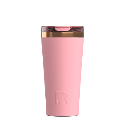 Front customization side of the RTIC Happy Hour Pint Tumbler 18 oz in Rosewater 