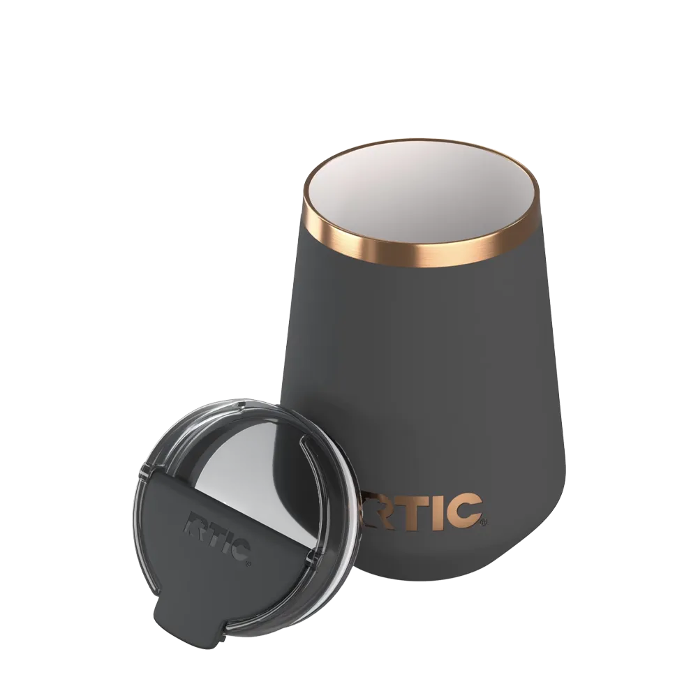 RTIC Happy Hour Wine Tumbler 12 oz in Light Black 