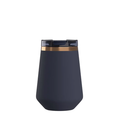 Front customization side of the RTIC Happy Hour Wine Tumbler 12 oz in Dark Midnight Dust 