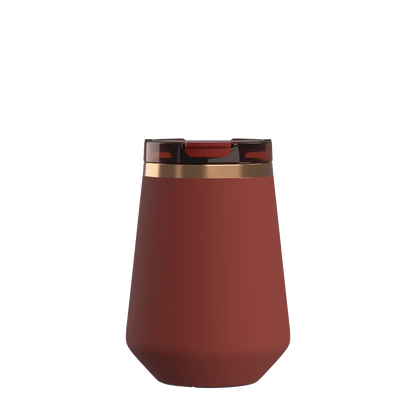 Front customization side of the RTIC Happy Hour Wine Tumbler 12 oz in Black Cherry 