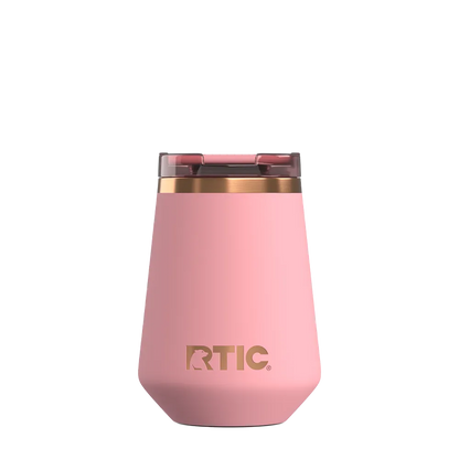 Back customization side of the RTIC Happy Hour Wine Tumbler 12 oz in Rosewater 