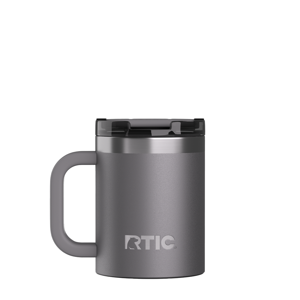Back customization side of the RTIC Essential Coffee Mug 12 oz in Graphite 