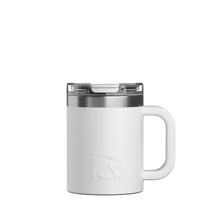 Front customization side of the RTIC Essential Coffee Mug 12 oz in White 