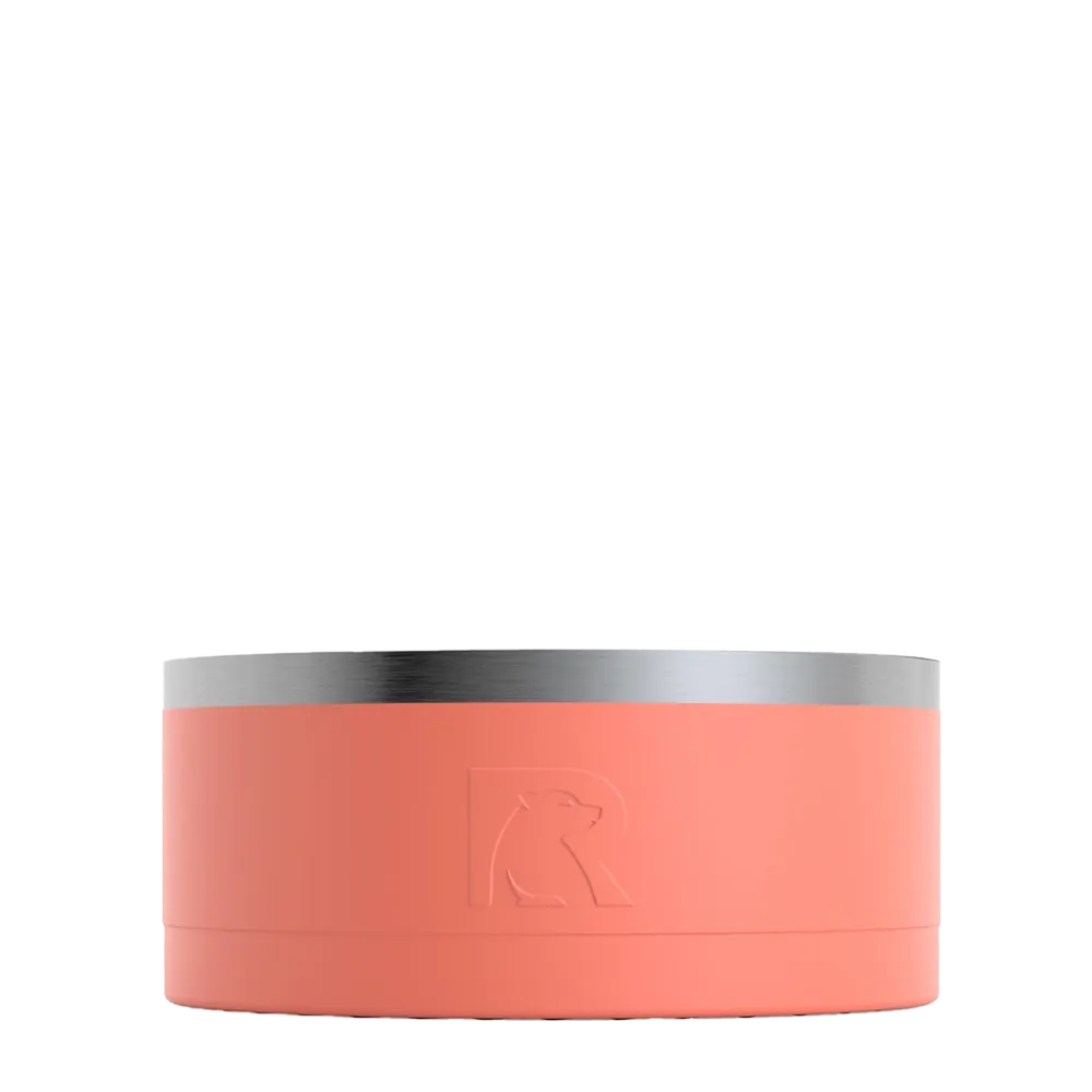 Back customization side of the RTIC 3-in-1 Dog Bowl Large in Coral 