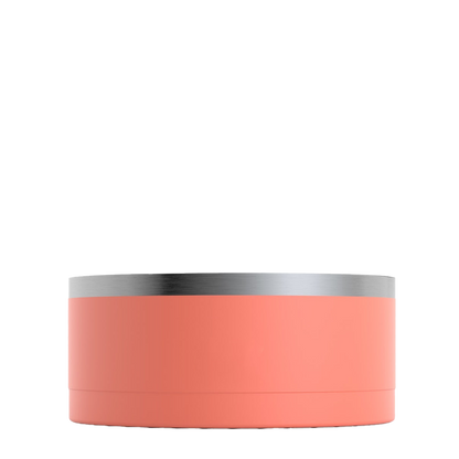 Front customization side of the RTIC 3-in-1 Dog Bowl Large in Coral 