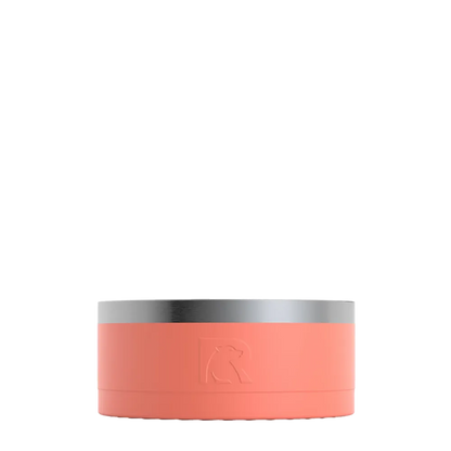 Back customization side of the RTIC 3-in-1 Dog Bowl Small in Coral 
