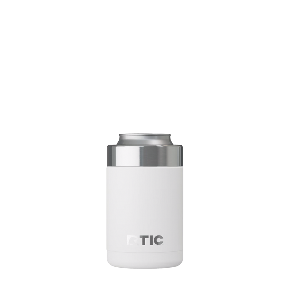 Back customization side of the RTIC Insulated Can Holder 12 oz in White 