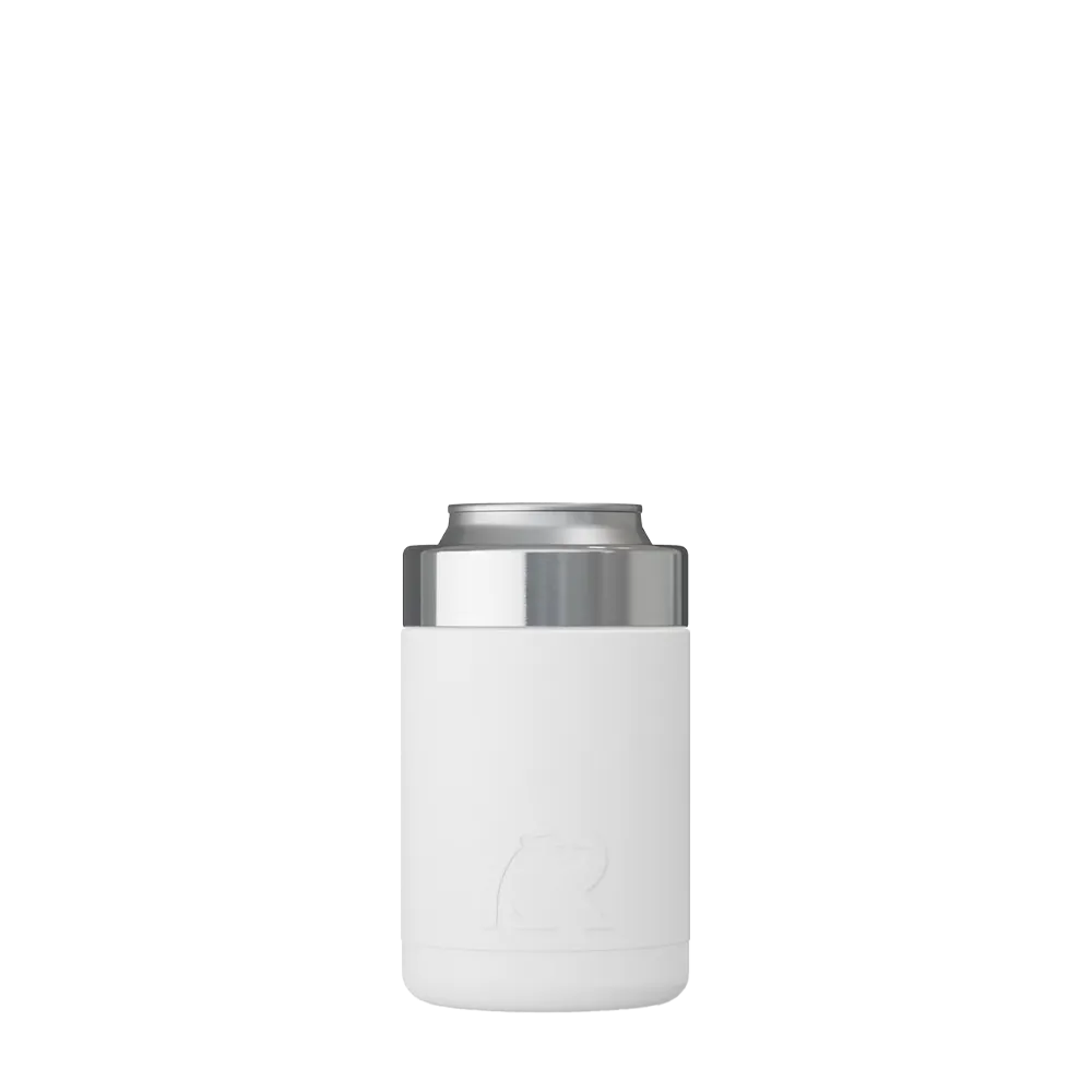 Front customization side of the RTIC Insulated Can Holder 12 oz in White 
