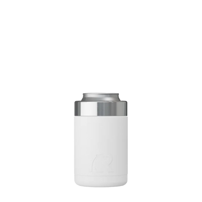 Front customization side of the RTIC Insulated Can Holder 12 oz in White 