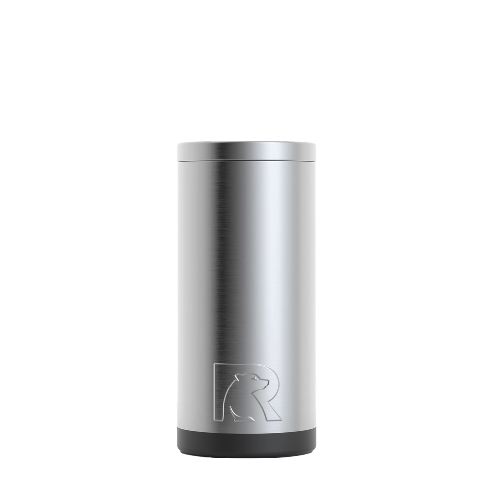Back customization side of the RTIC Skinny Insulated Can Holder 12 oz in Stainless Steel 