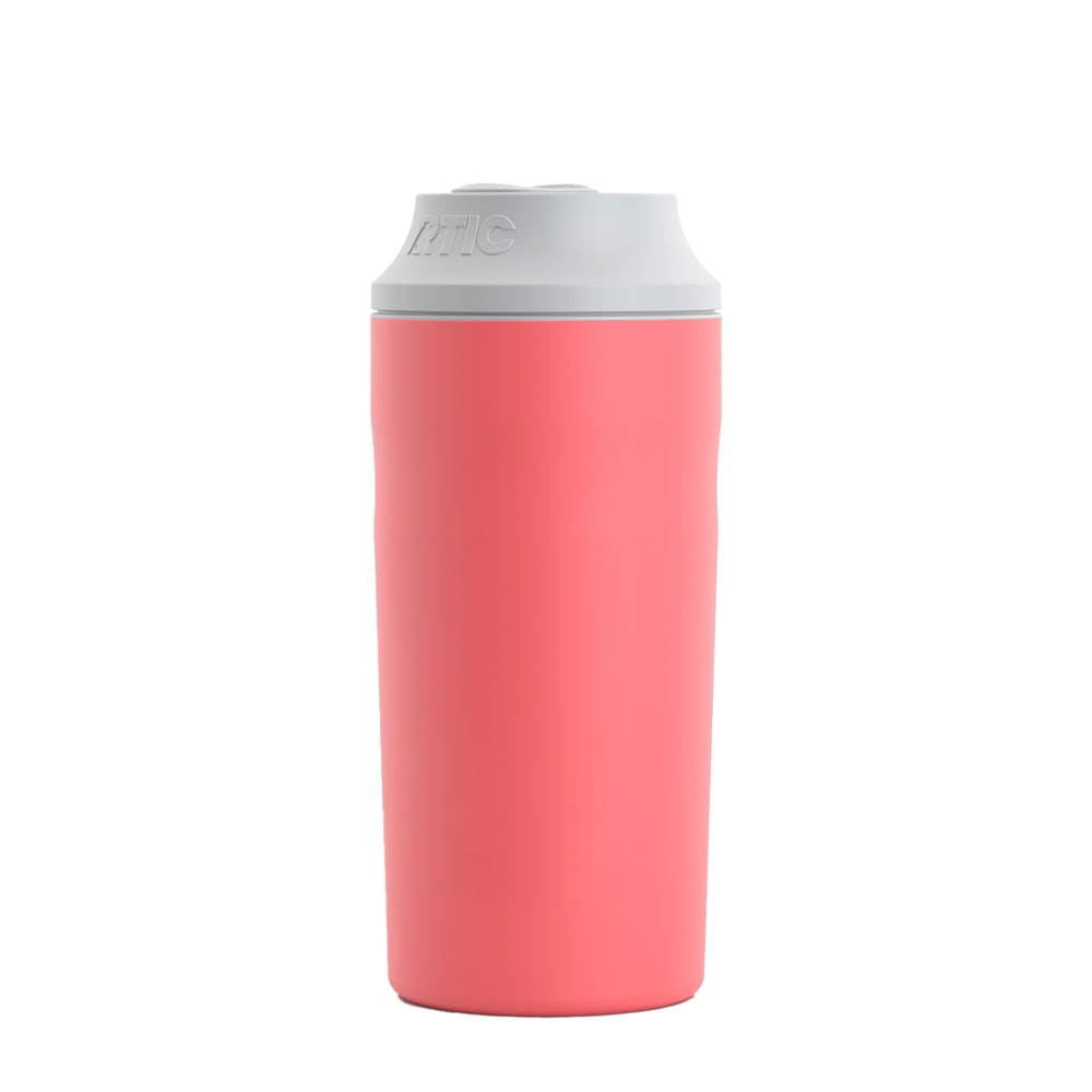 Front customization side of the RTIC Can Chiller 12 - 16 oz in Coral 
