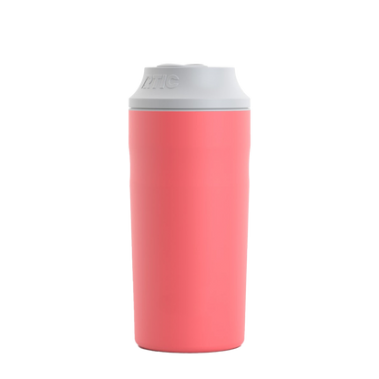 Front customization side of the RTIC Can Chiller 12 - 16 oz in Coral 
